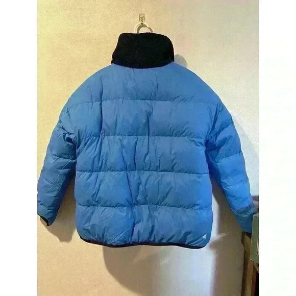 Women Polar Quilted Sherpa Jacket Navy/Cornflower Size Medium. Reversible, Warm, - Picture 10 of 12